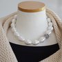 collana perle giganti di Maiorca, bianca estiva, bigiotteria italiana online tizianat regalo mamma