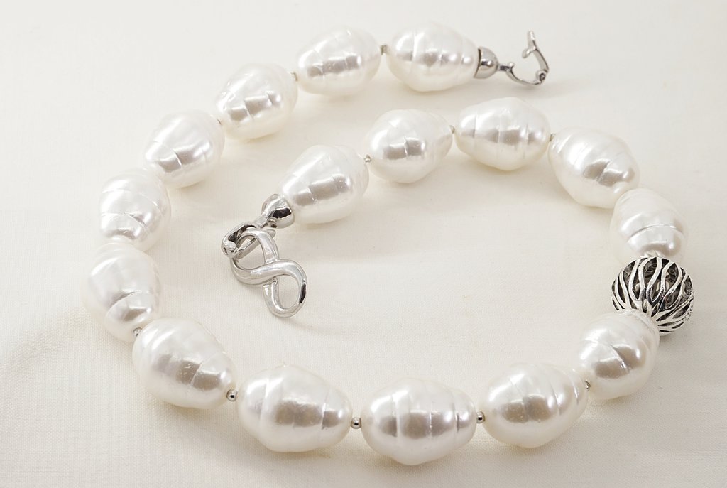Collana di perle delicate, collana di perle a strati, piccola collana di perle, collana di perle d'acqua dolce per le donne, girocollo di perle, collana impermeabile - Italia