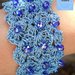Bracciale fascia azzurro con cristalli