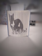 Libro scultura gatto