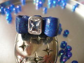 Elegant blue bow ring