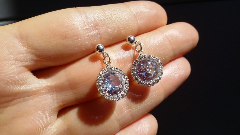 Orecchini Donna A Cerchio In Argento 925 Con Zirconi – Pendenti Goccia – Anallergici