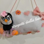 Fiocco nascita pinguino 