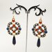 orecchini originali tessitura di perline con pietre dure lapislazzuli bigiotteria italiana