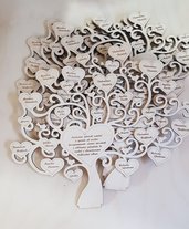 Idea regalo albero della vita con cuori personalizzabile