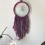 Acchiappasogni Con Albero Della Vita E Cristalli – Diametro Anello 16 Cm, Lunghezza 55 Cm, Decorazione Da Parete Etnica Per Camera Da Letto
