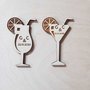 Applicazione segnaposti personalizzabili drink cocktail