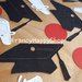 Coriandoli festa di laurea diploma decorazioni rosso e nero per la tavola torta,festa a tema Laurea decorazioni addobbi accessori fatti a mano rosso nero cappello laurea cerchi e pergamena,decorazioni tavolo torta e location