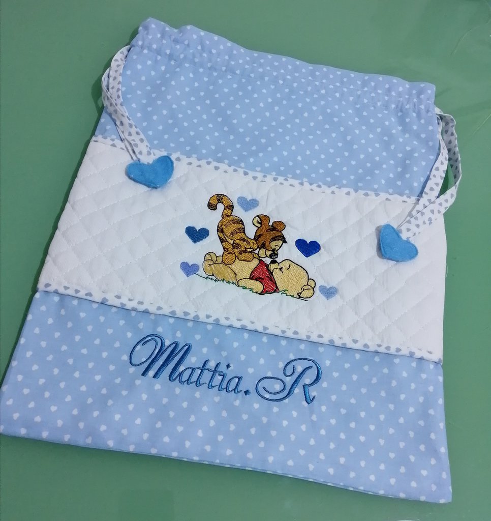 Sacca Porta Corredino Ospedale Personalizzata Con Nome - Made In Italy