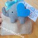 Bomboniera elefantino,sacchetto portaconfetti tema elefante battesimo nascita compleanno bambino bambina personalizzato,sacchetto juta,targhette bigliettini personalizzati,It's a boy,gemellini bomboniere,feltro,stoffa