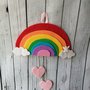 ARCOBALENO in feltro con decorazioni Stelle cuori angeli. Fiocco nascita ghirlanda idea regalo Fuoriporta Decorazione cameretta