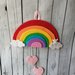 ARCOBALENO in feltro con decorazioni Stelle cuori angeli. Fiocco nascita ghirlanda idea regalo Fuoriporta Decorazione cameretta