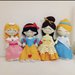 Bambole  principesse cartoni realizzate a mano 