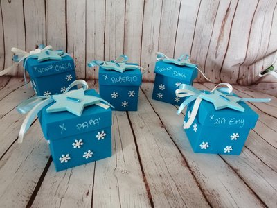 Scatolina scatola box scatoline segnaposto festa compleanno Frozen