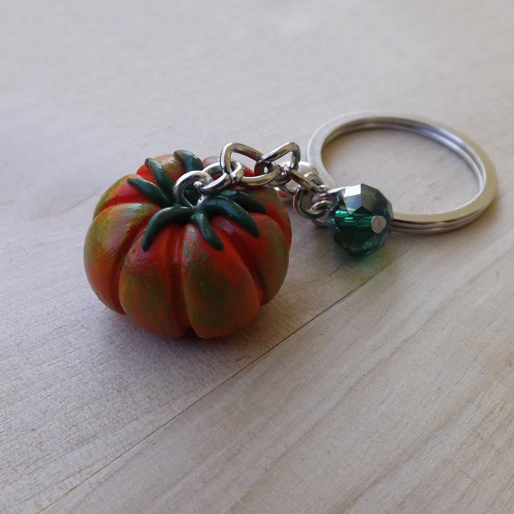 10 Portachiavi A Forma Di Pomodoro - Ciondoli Frutta In Metallo E Resina Per Borse E Zaini, Souvenir Feste A Tema, Regali Per Donne