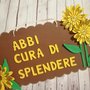 Targhetta decorativa Fuoriporta Targa con girasoli e testo personalizzabile 