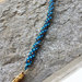 "Sea's Breath" bracciale a spirale russa turchese, blu e oro
