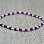 Bracciale con perline riempito d'oro - 4 mm, elastico