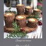 stampo in silicone natalizio set di vassoio tronco e portacandela