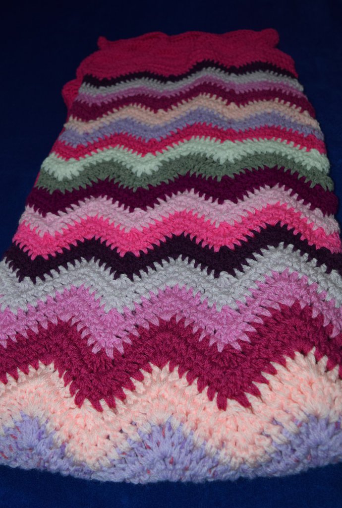 Coperta Per Letto, Coperta Doppia 200x220 Cm, Coperta Per Divano In Rosa Cipria A Zigzag 73623775