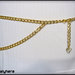 Cintura a catena oro con ciondolo cuore, si può indossare sia sui fianchi che in vita, taglia S - 75 cm.