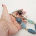 collana etnica donna pietre agata azzurra acquamarina artigianale collier handmade