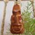ciondolo maschera moai in legno lavorato a mano