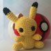 Portachiavi Pikachu amigurumi fatto a mano 100% cotone