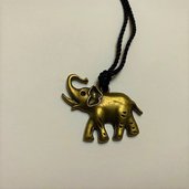collana con elefantino di bronzo