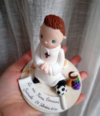 cake topper comunione calcio