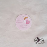 Bigliettini tag etichette tonde dolce angelo con cuore rosa prima c ...