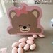 15 scatoline porta confetti in cartoncino a tema orsetto per nascita