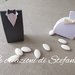 18 coppie di scatoline porta confetti a forma di vestiti sposi per segnaposto