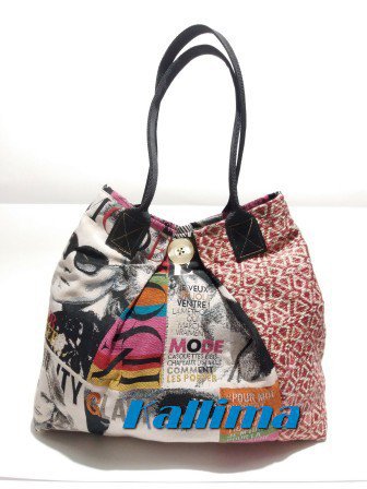 Borsa a spalla MODE in tessuto gobeline fatta a mano Borsa a spalla MODE in tessuto gobeline fatta a mano