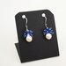 orecchini pendenti perla bianca barocca keshi e pietre dure lapislazzuli