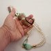 collana perle barocche di acqua dolce con pietre dure agata verde marrone, regalo mamma