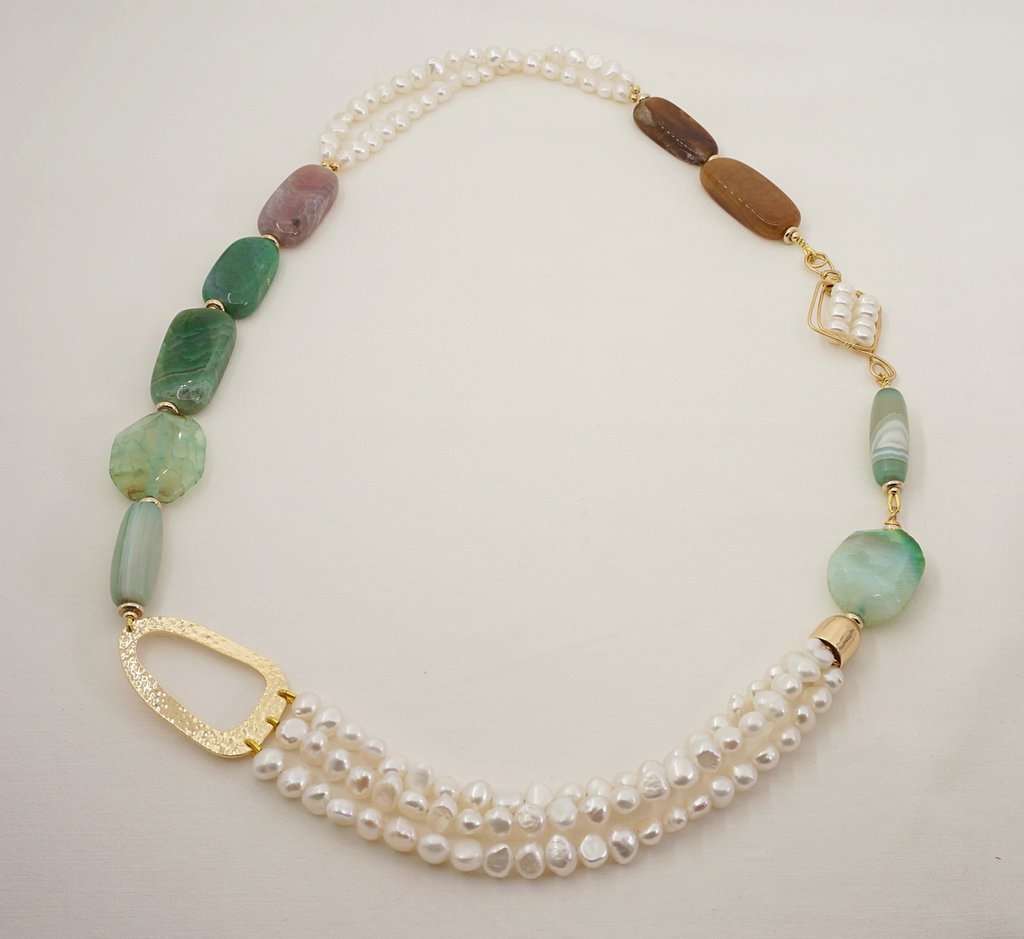 Bracciale A T Con Perle Barocche D’Acqua Dolce – Eleganza Naturale Philip Jones
