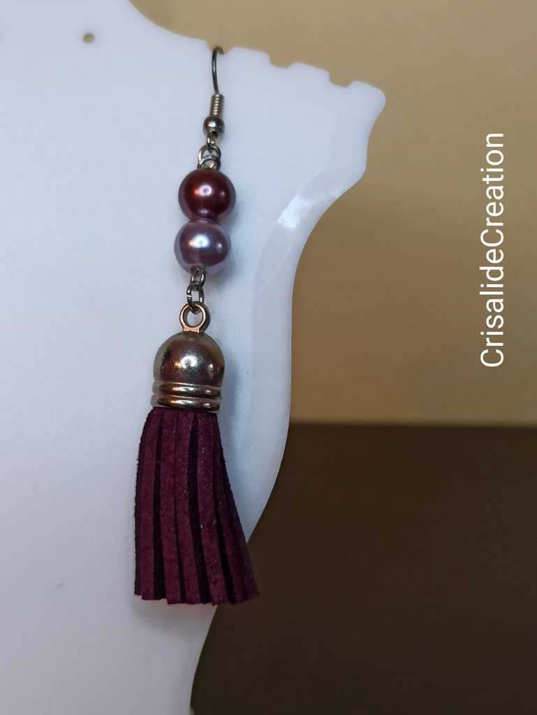 Orecchini Pendenti Cristallo Viola - Goccia In Zirconia Philip Jones Placcato Argento