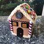 Porta box per fazzoletti di carta, gingerbread house di feltro