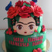 Torta scenografica compleanno- torta finta Frida kahlo