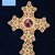 Ciondolo croce bizantina con perline