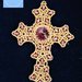 Ciondolo croce bizantina con perline
