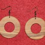 orecchini a cerchio in legno d'ulivo (cod.004)