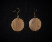 orecchini rotondi in legno d'ulivo (cod.005)
