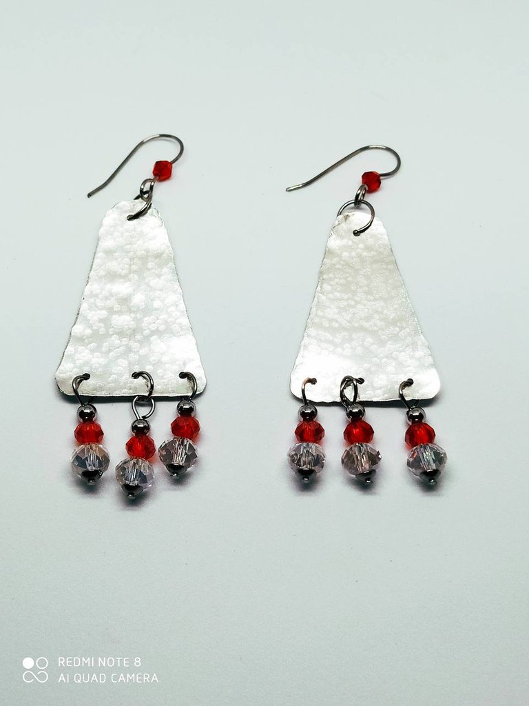 Tuscany Silver Orecchini Pendenti Triangolo Martellato In Argento 925 - Ipoallergenici, Regalo Per Donna