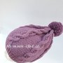 Cappello bambina in lana alpaca con intrecci