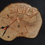 orologio in legno d'ulivo (cod.006)