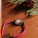 bracciale fucsia con ortensia