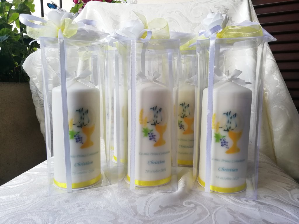 Candele personalizzate "la mia prima Comunione" - Feste - Bombonie