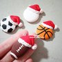 Ciondolo pallone palla calcio rugby pallavolo basket fimo natale